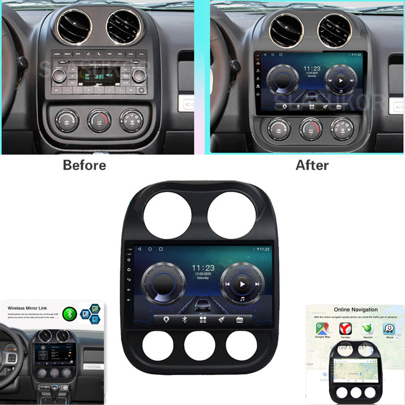 Car Android for Jeep Compass 10 - 16 Radio Multimedia Video Play Navigation GPS