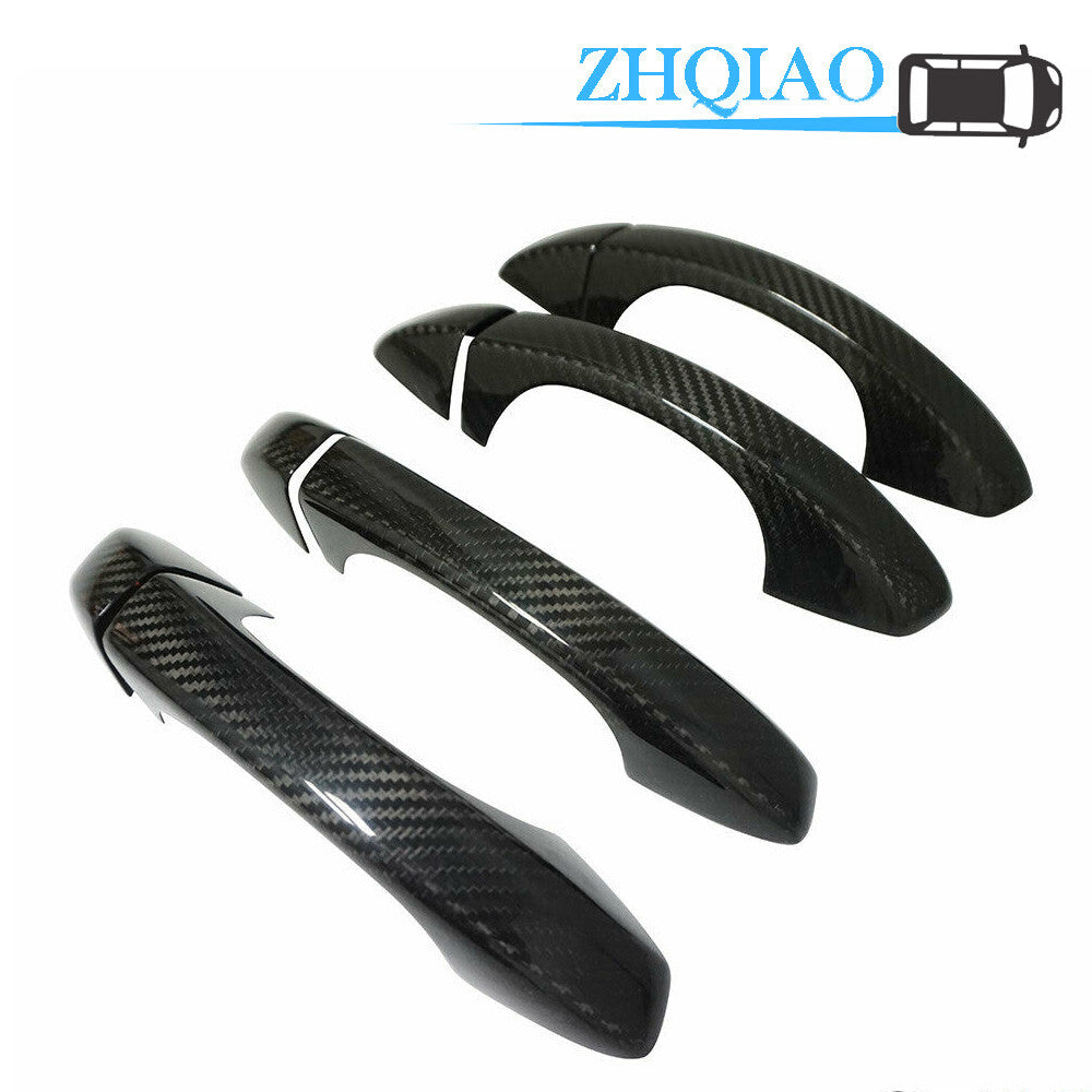 Carbon Fiber Side Door Handle Covers Trim Fit for GOLF 7 15-19