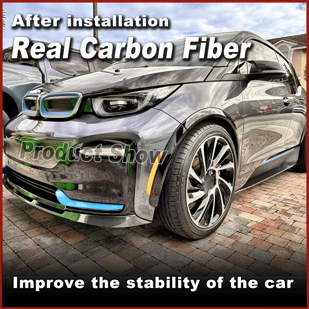 Carbon Fibre Side Skirts Rocker Panel Lip Splitters for BMW I3 Series I01 14-20