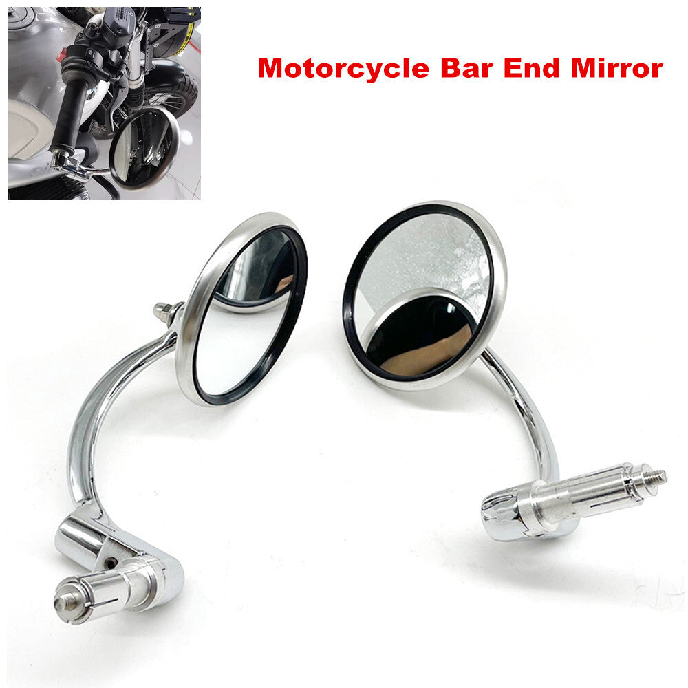 Aluminum alloy motorcycle pole end mirror, adjustable handlebar rearview mirror, side mirror - n