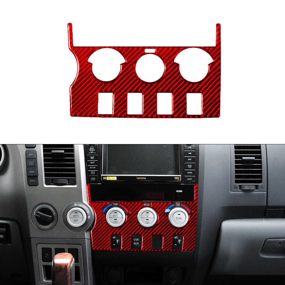 4X Red Carbon Fiber Sunroof Button Trim For Silverado/tahoe/ for sierra 07-14 Type D v