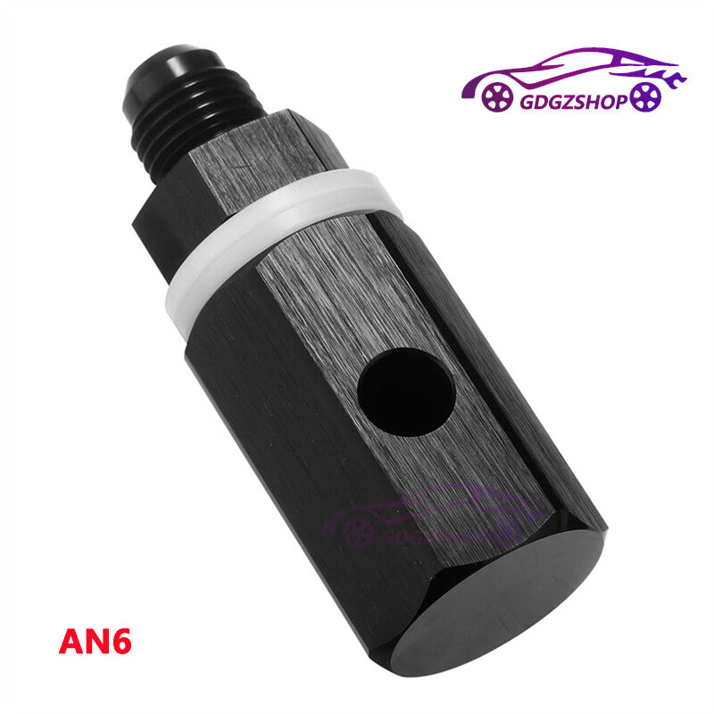 6AN Male Fuel Cell Tank Rollover Vent Valve Mounted Hose Line Fitting Aluminum Q