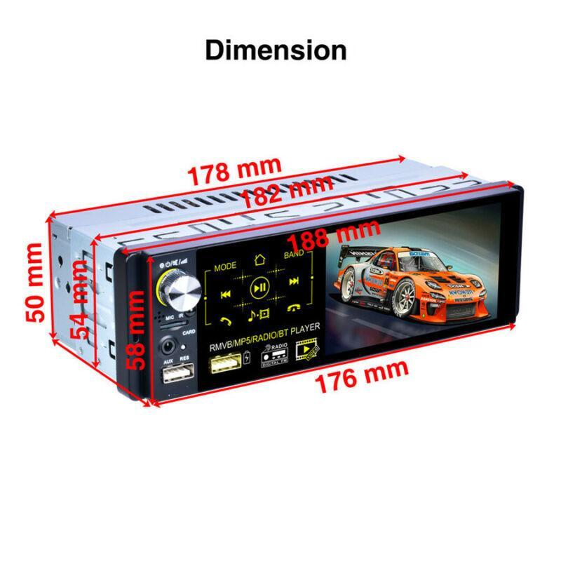 4.1-inch car RMVB/MP5/radio/Bluetooth player AM/FM subwoofer + 8LED rear camera n