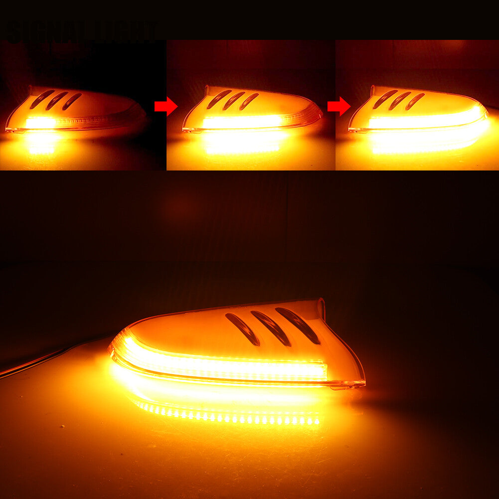 2pcs Amber LED Side Mirror Turn Signal Lights for Blazer for GMC Envoy for Buick - v