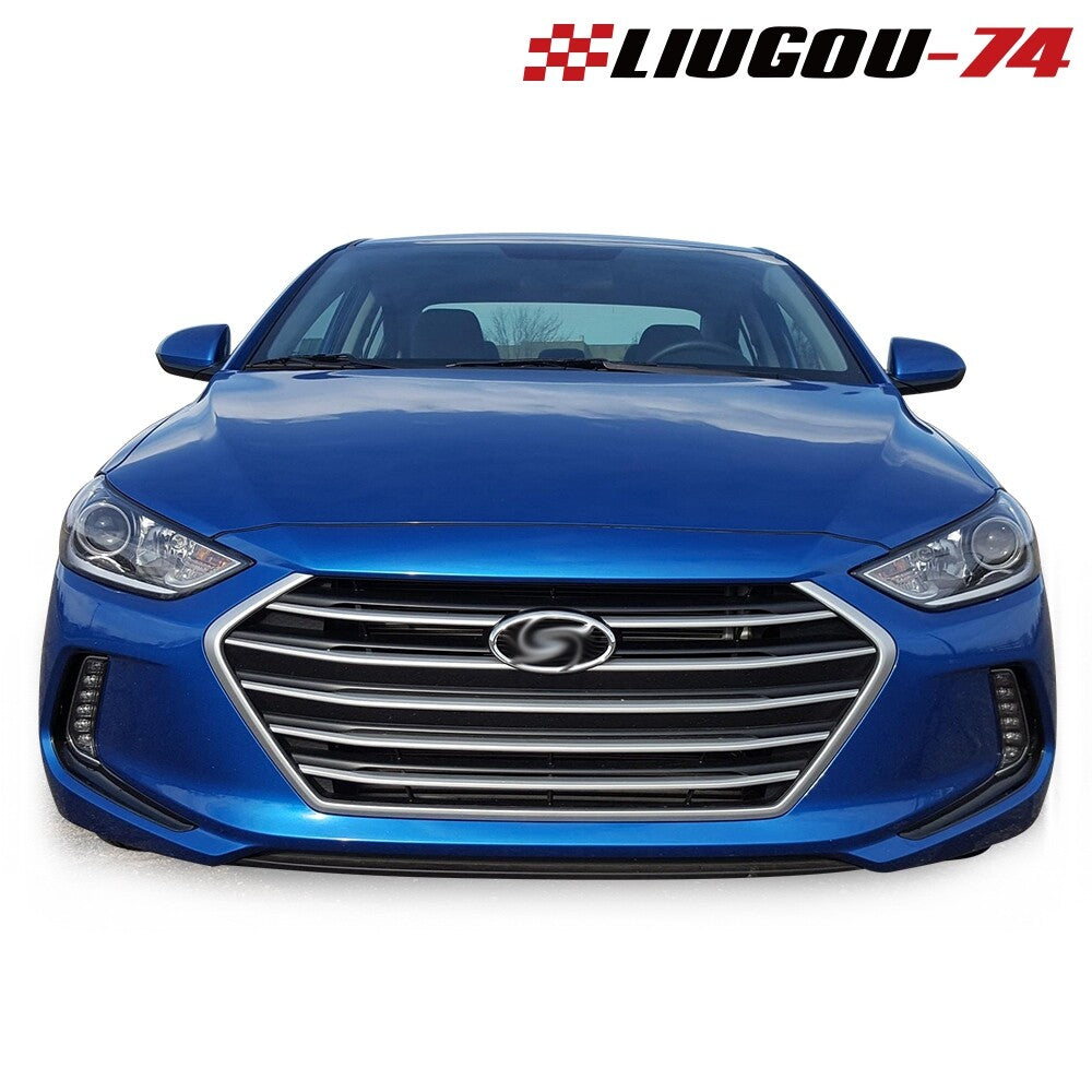 Fits 2017 - 2018 for Hyundai for Elantra Replacement Front Bumper Grille with for CHRome Trim - v
