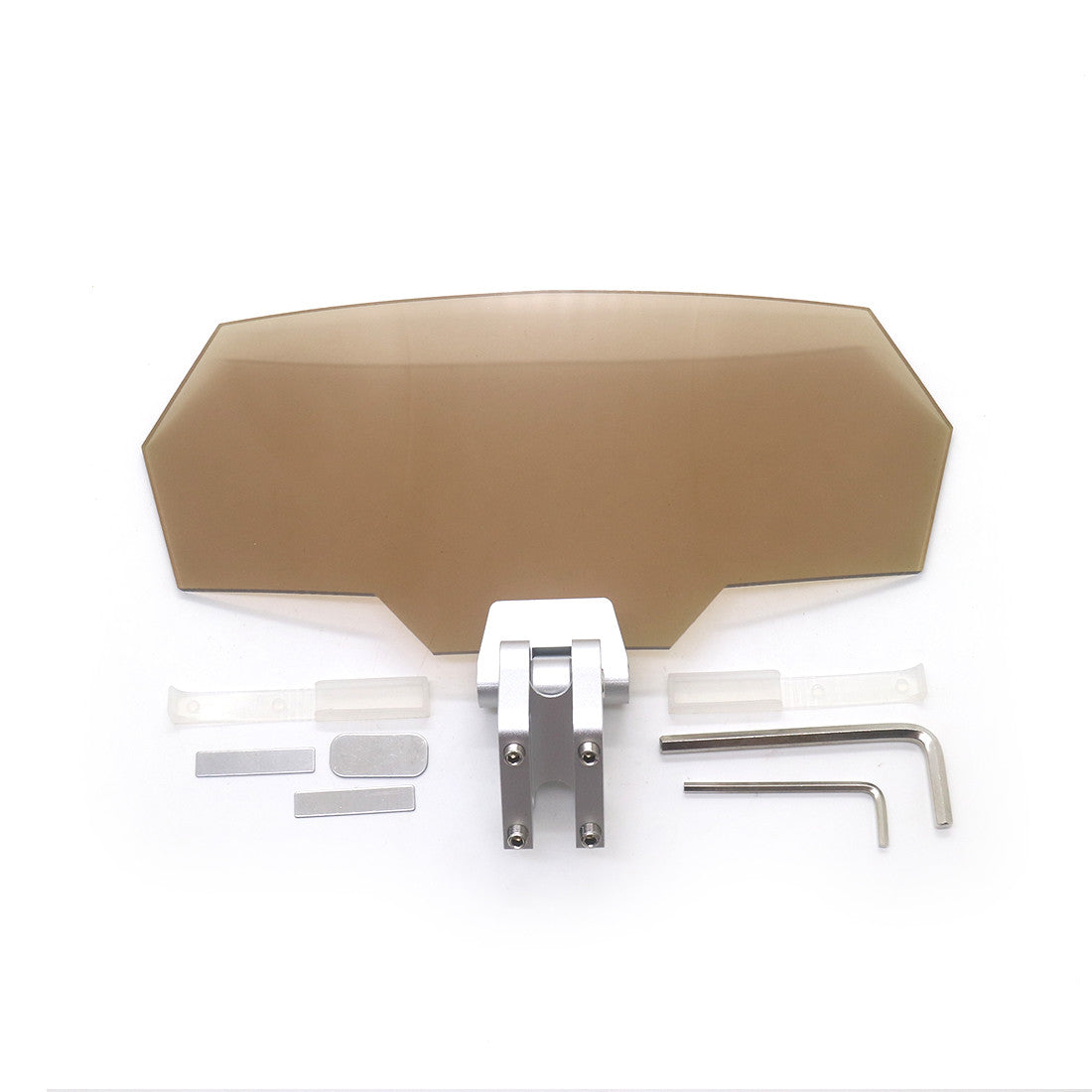 Motorcycle Tea Adjustable Clip On Windshield Extension Spoiler Wind Deflector Q