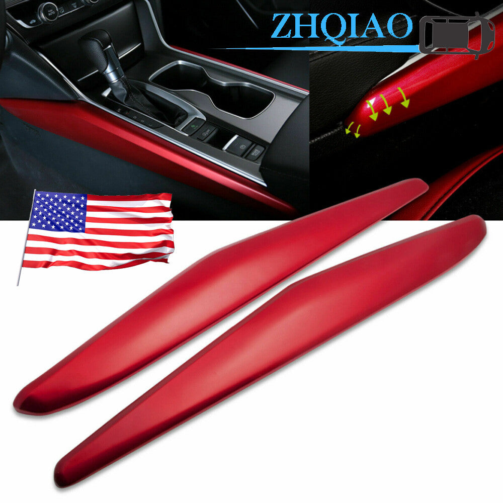 Red ABS Interior Gear Shift Cup Holder Frame Cover Trim for Honda Accord 2018-22