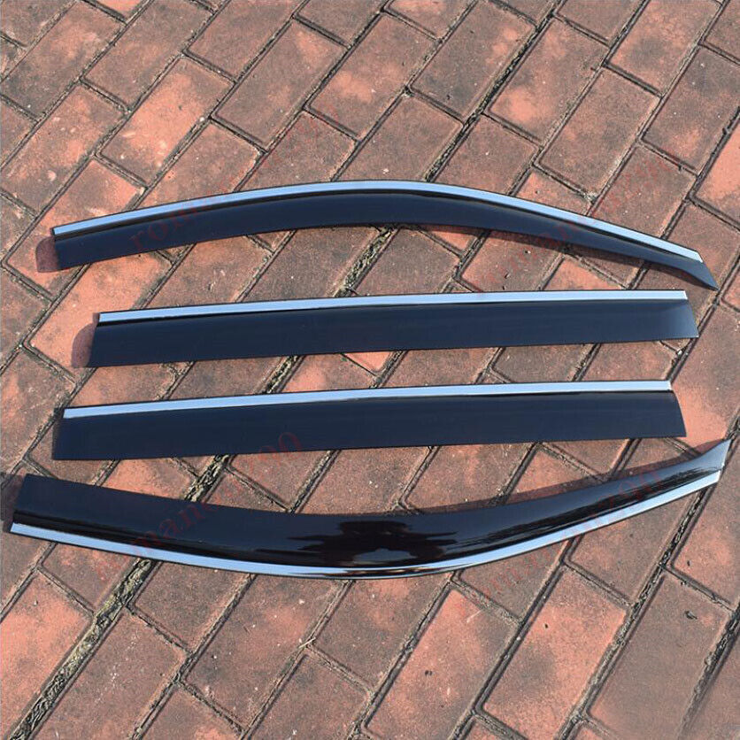 for Toyota Highlander 2014-2019 Window Visors Sun Rain Guard Deflectors W/Chrome