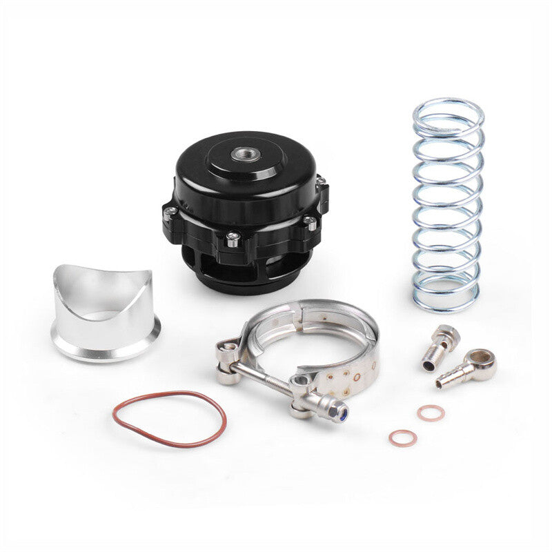 Universal Black 50mm Blow Off Valve BOV with V-band Clamp Aluminum Flange Spring
