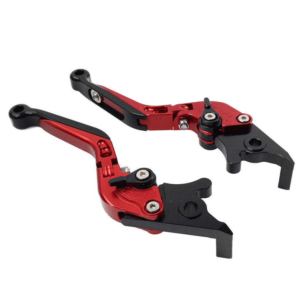 CNC Folding Extendable Brake Clutch Levers for Suzuki DL1000/V-STROM GSX1400 red Q
