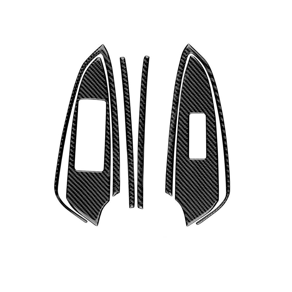 Carbon Fiber Inner Door Handle Frame Trim Cover For 3 F30 2013-2018 v