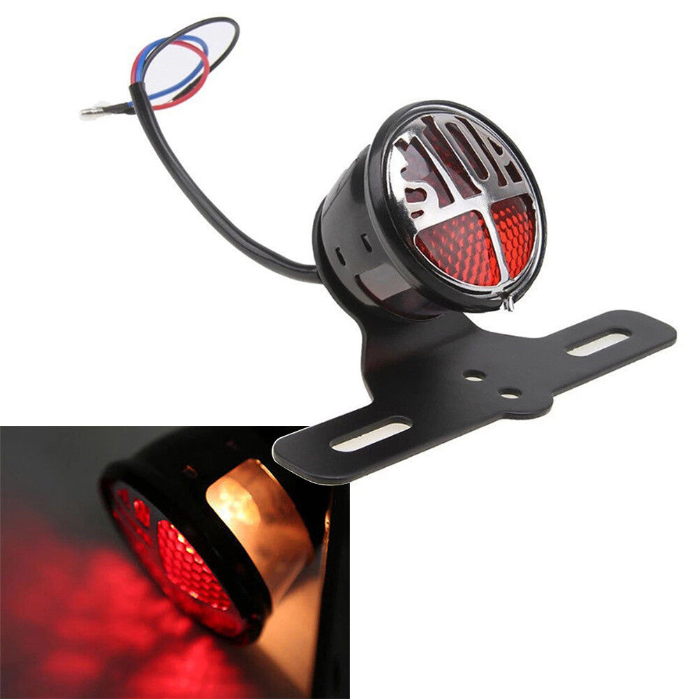 Stop Vintage License Plate Mount Tail Brake Light for Harley Bobber Chopper R ne