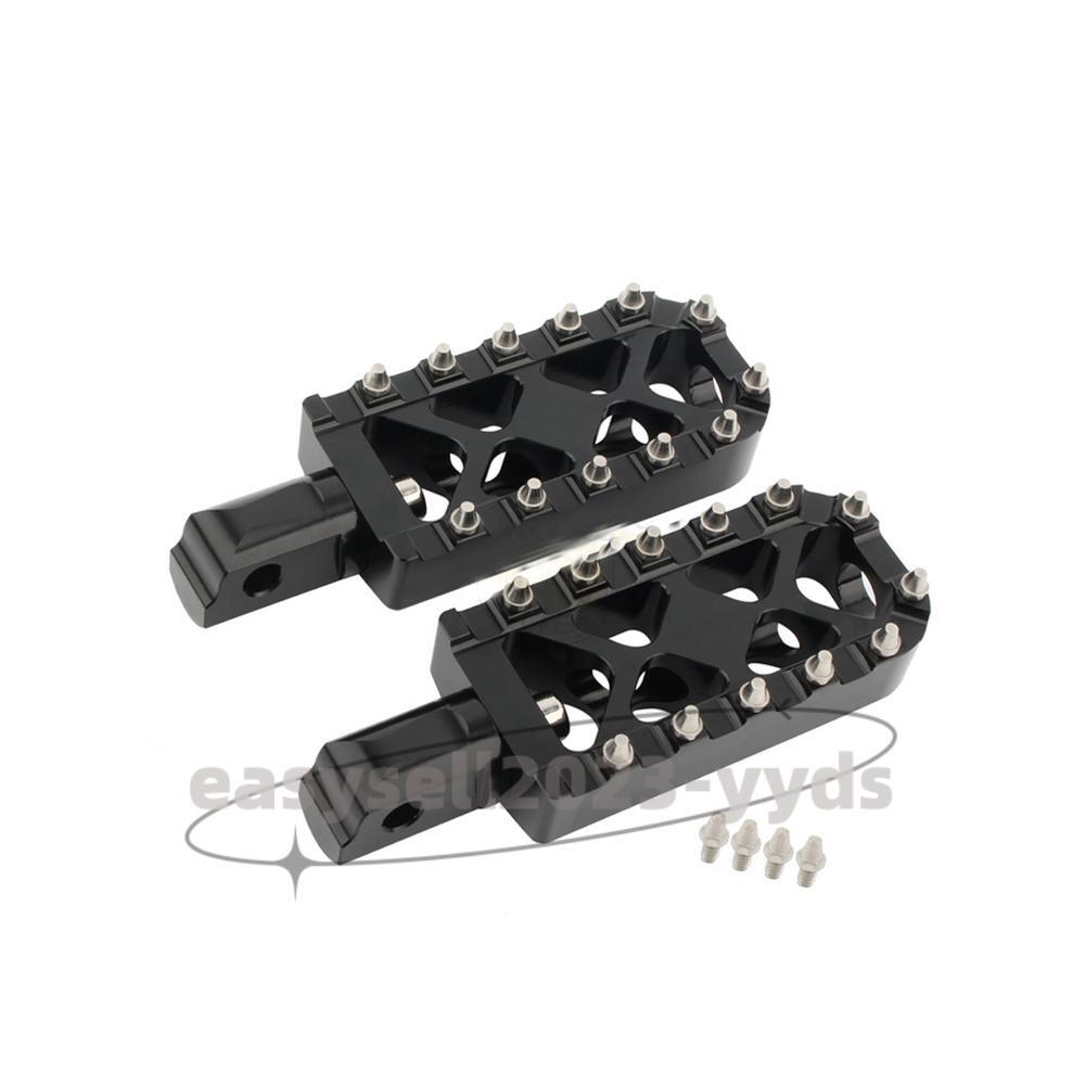 Black Foot Pegs Footrests Pedals Peg Foot Pegs Fit for Harley Wide Glide Chopper