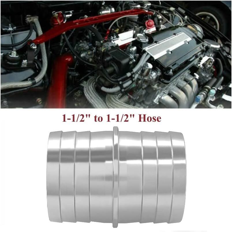 1-1/2 Hose Barb Splice Coupler Reducer Radiator Coolant Repair Fitting Adapter