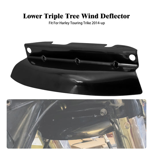 Black Lower Triple Tree Wind Deflector for Harley Touring Road Electra Glide 14+