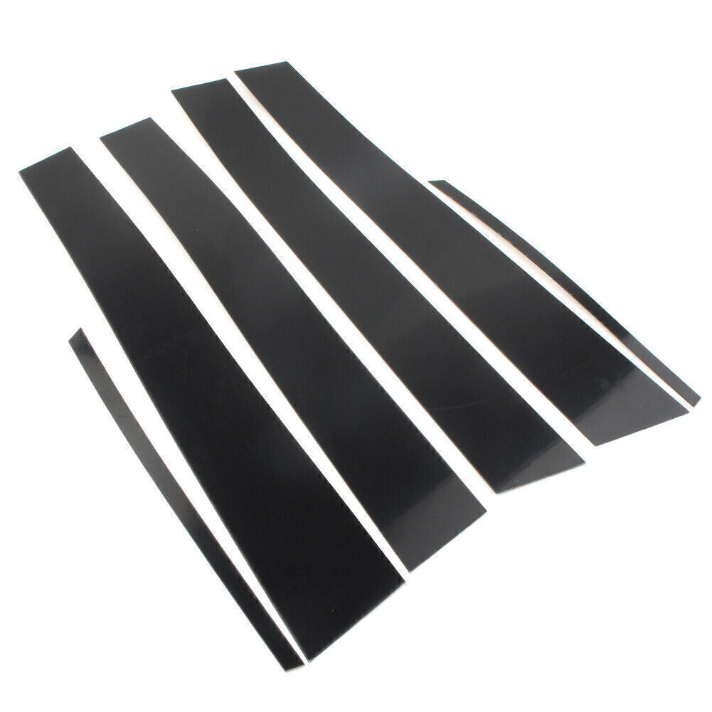 Pillar Posts Set Door Trim Piano Cover Kit for Toyota for Camry 2012-2015 Black 6PCs