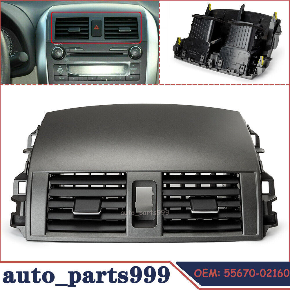 Dash Center Air Conditioning Vent Upper Baffle Trim 55670-02160 for Corolla 2008-13 n