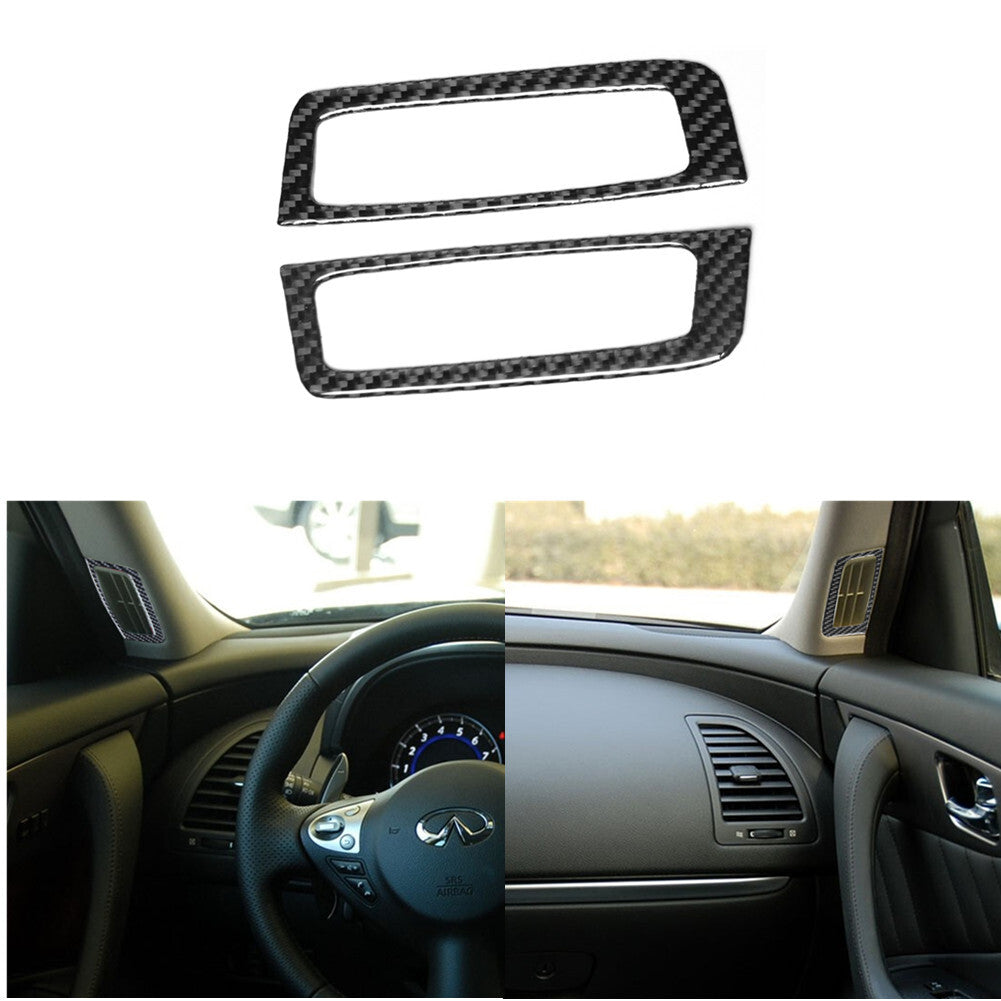 Carbon Fiber Rear Door Panel Cover Trim for Land Rover Discovery Sport 2015-2019 v