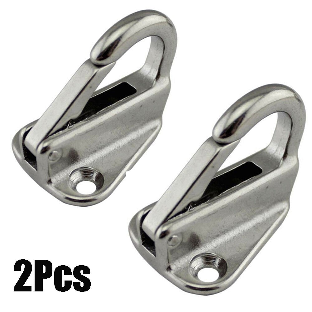 2Pcs Marine 316 Stainless Steel Spring Snap Fending Hook Fender Boat Hardware