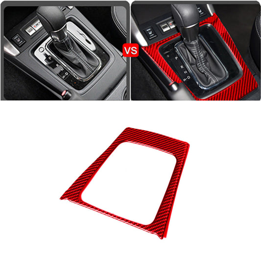 Red Carbon Fiber Window Lift Console Cover for Subaru Legacy Outback 2010-2014 v