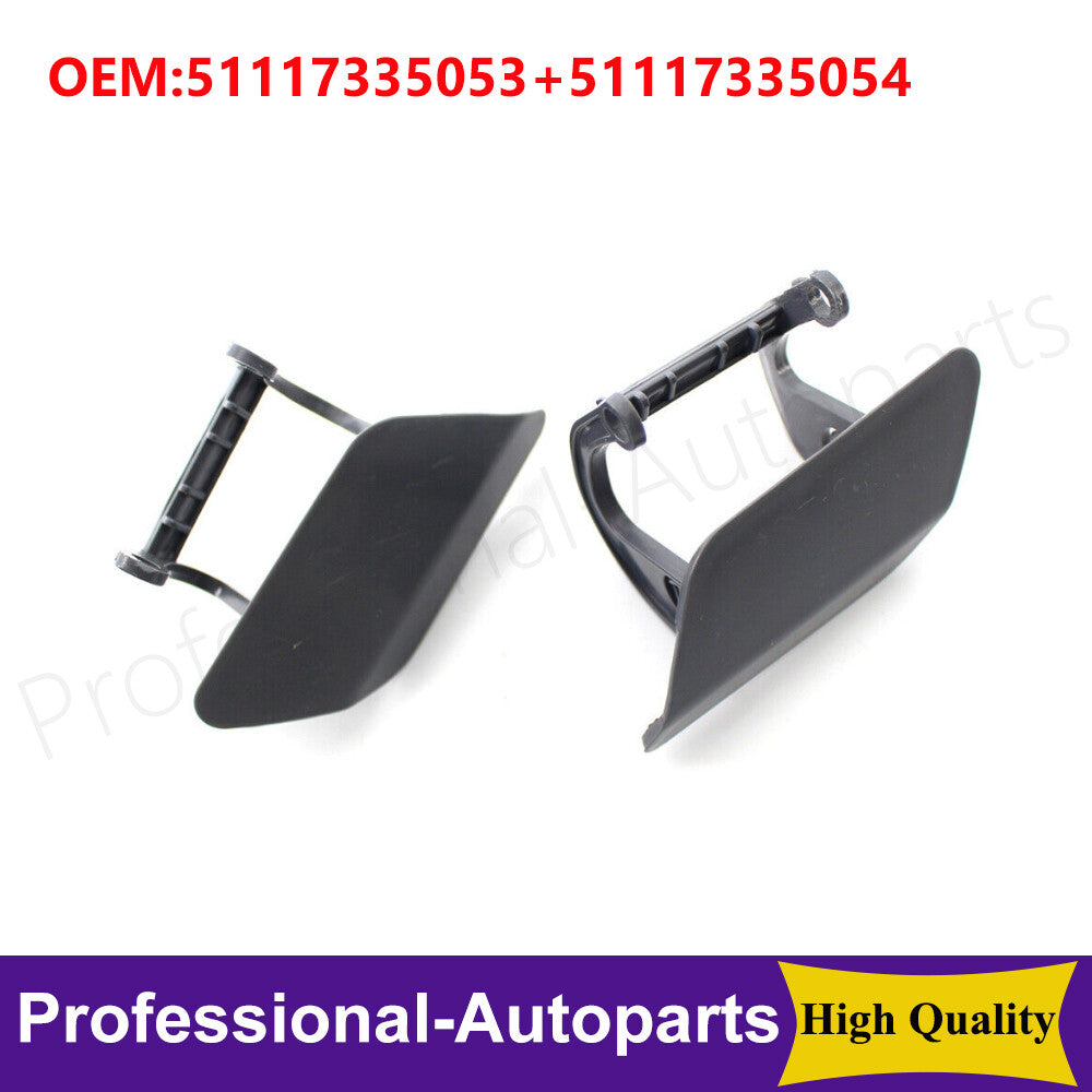 1Pair Front Headlight Washer Nozzle Cover Cap for BMW 7S F01 F02 2013-2015 LCI