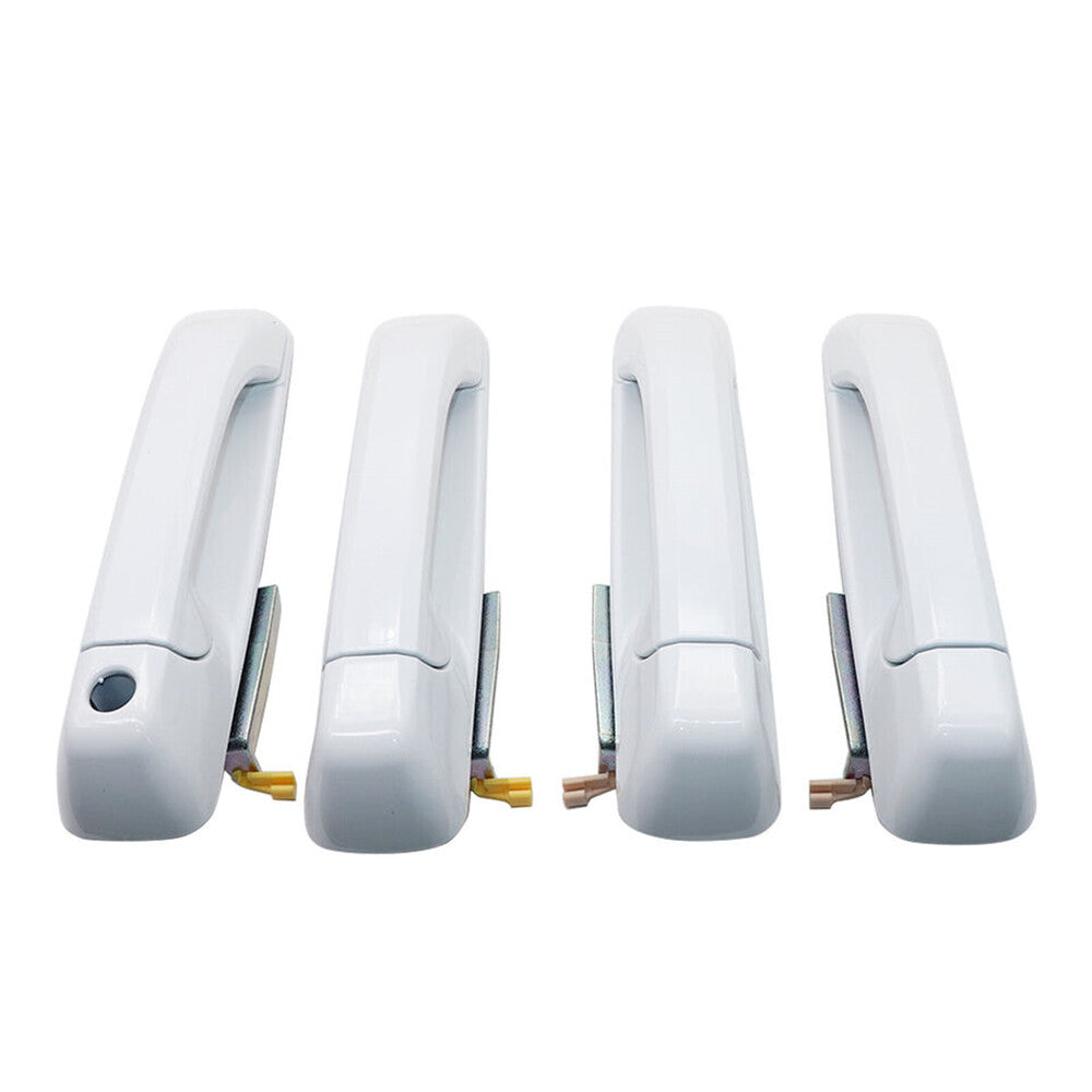 4x Car Bright White for Dodge for Ram 1500,2500,3500 Painted Door Handles 1GH21GW7AF