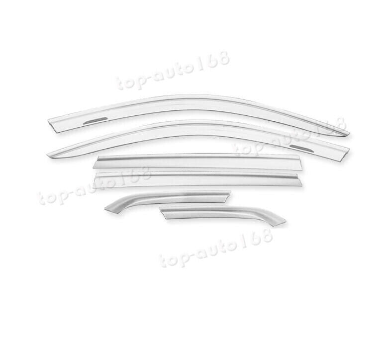 for BMW X3 2018-2024 Chrome side Window Visors Sun Rain Guard Vent Deflectors