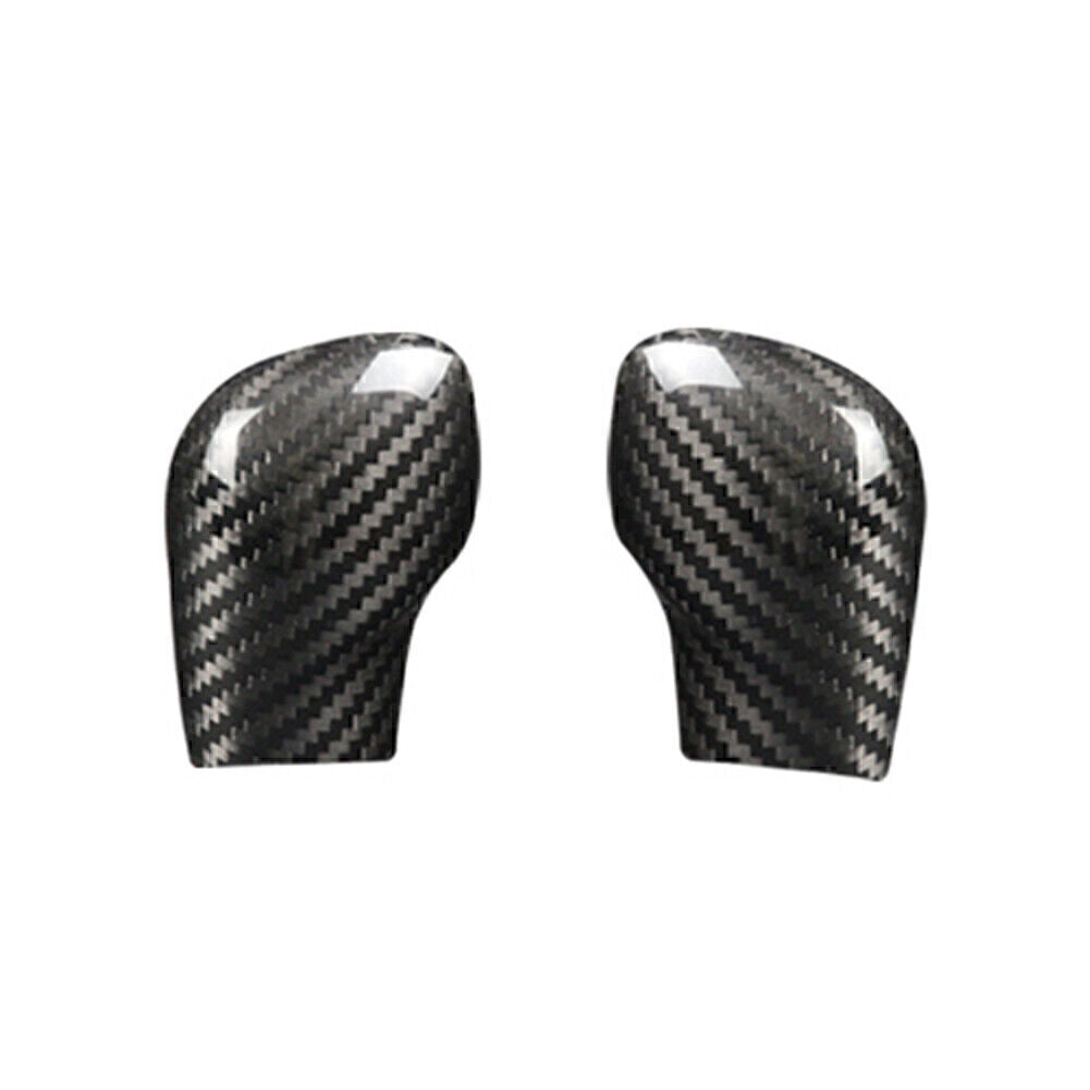 Black Carbon Fiber Car Shift Knob Cover Trim for VW for Golf MK7 CC POLO Q