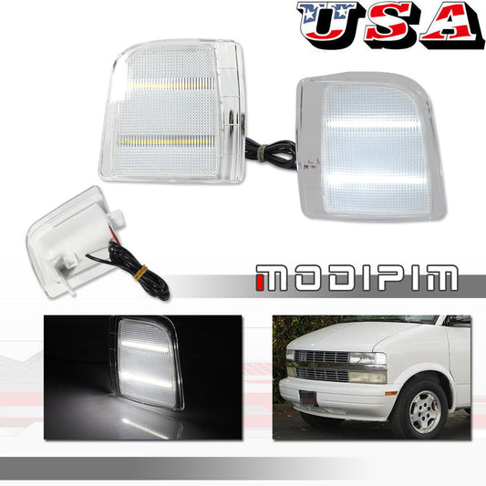 Suitable for Chevrolet Astro corner lights 1995-2005, driver and passenger side, clear white.