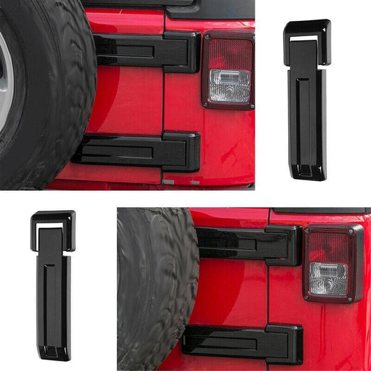 for Jeep for Wrangler JK 2007-2017 ABS Black Trunk Tail Tire Hinge Buckle Trim 4PCS