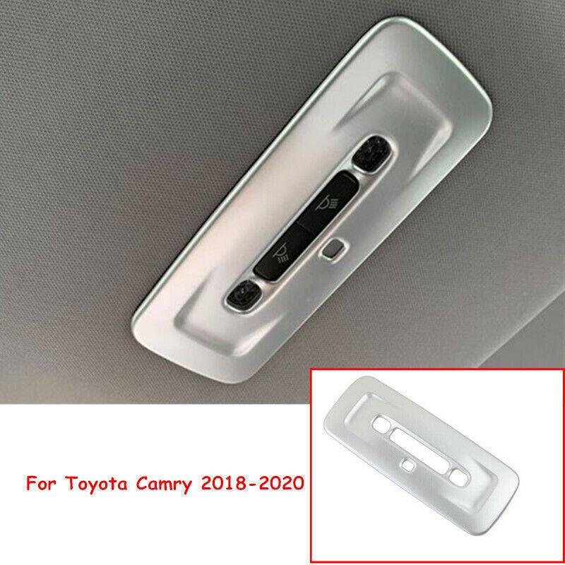 for Toyota for Camry 2018-2020 Matte Silver Rear Reading Light Lamp Cover Decor Trim