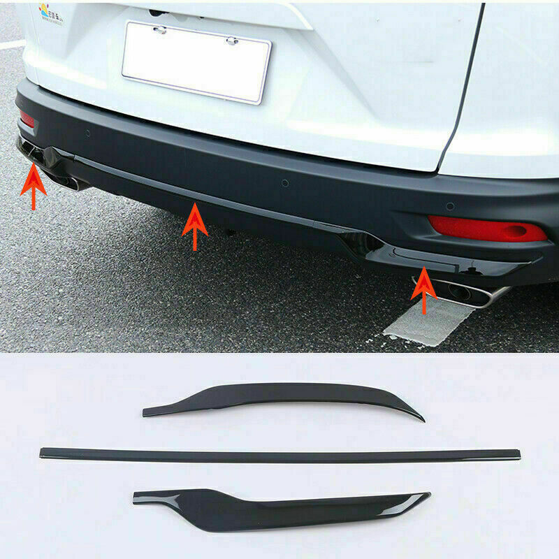 for Honda CRV CR-V 2020-2022 Glossy Black Car Rear Bumper Lip Cover Molding Trim