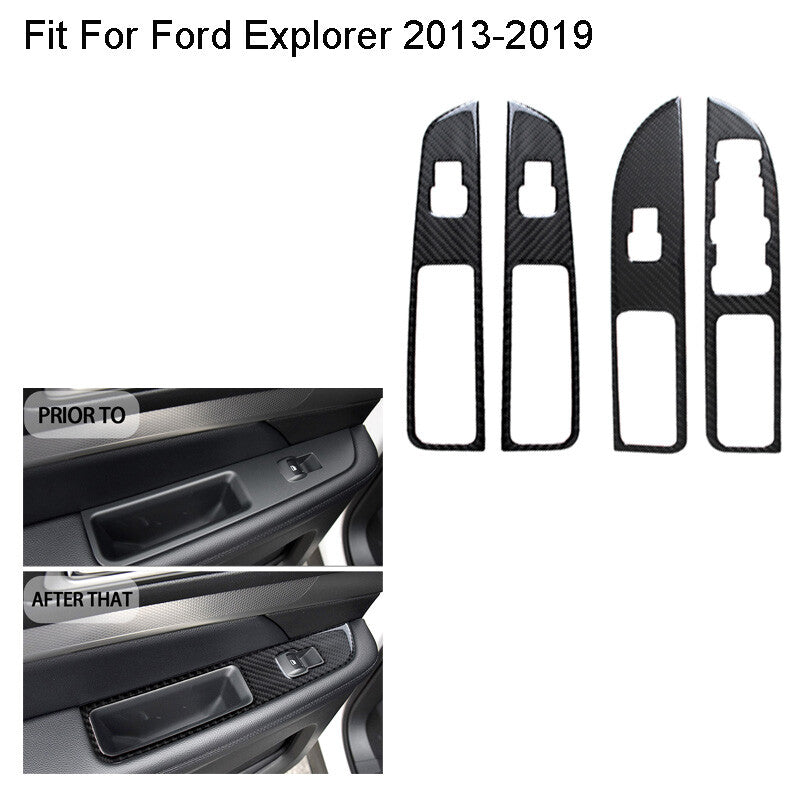 Storage Box Panel Trim Interior Carbon Fiber For TUNDRA 2014-2018 v