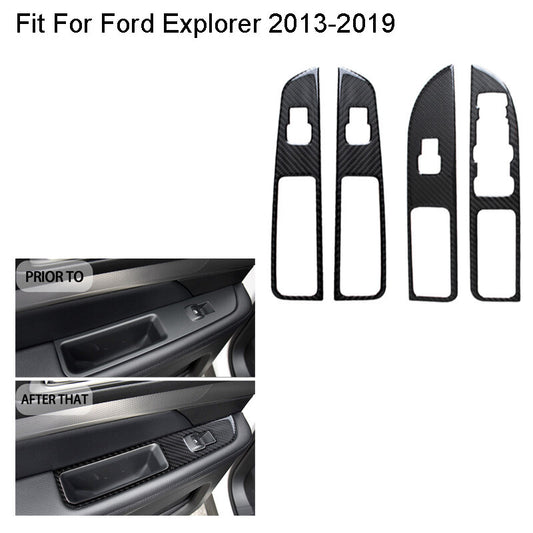 Storage Box Panel Trim Interior Carbon Fiber For TUNDRA 2014-2018 v