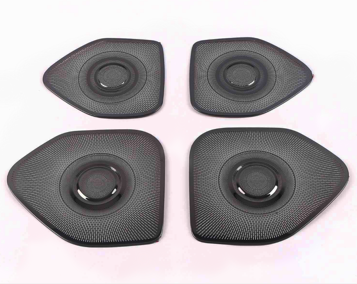 2021-2024 for Nissan Rogue Black Stainless Inner Door Speaker Cover Decor Trim*4