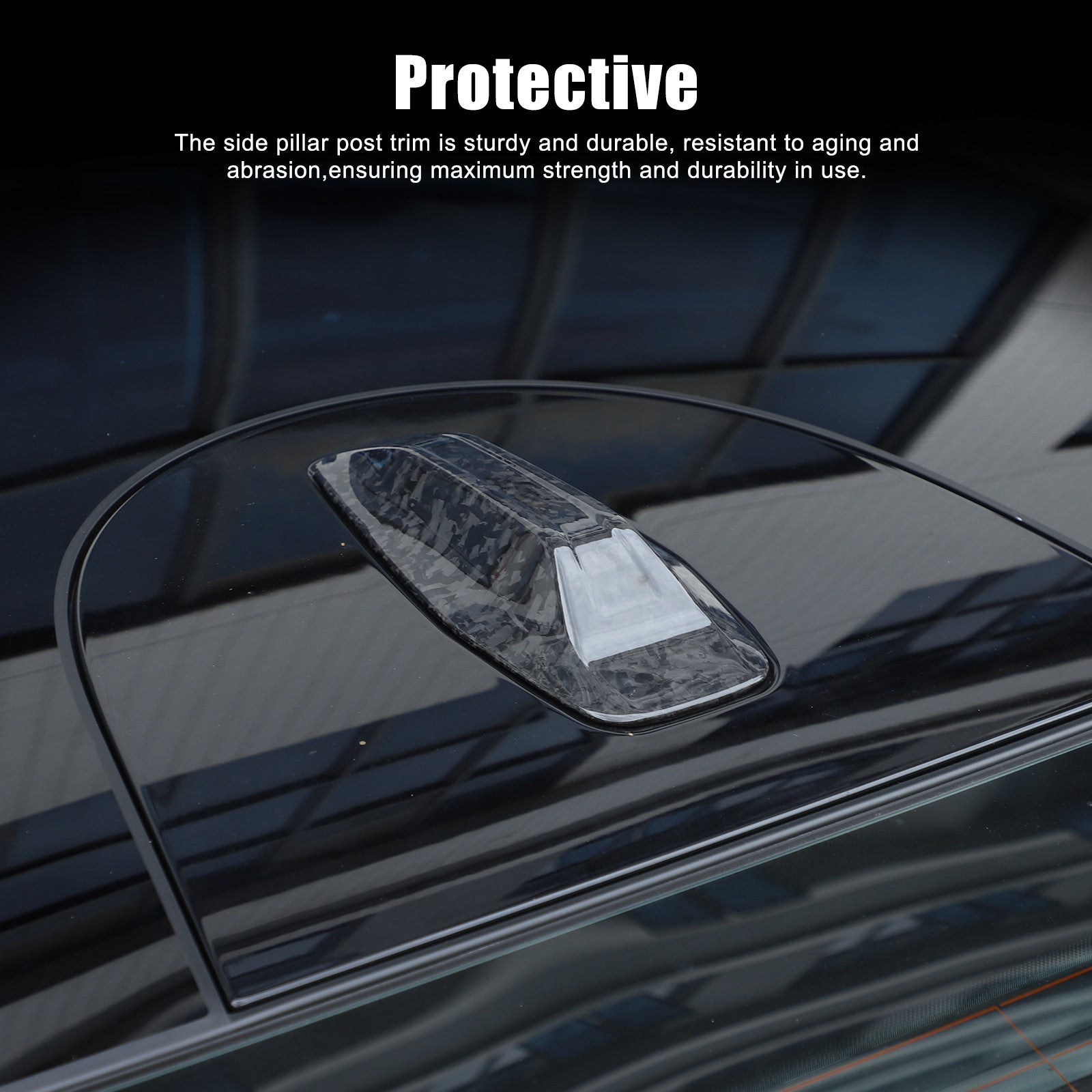 Forged Pattern Carbon Roof Fin Antenna Cover Cap For 5/7 2024+ n