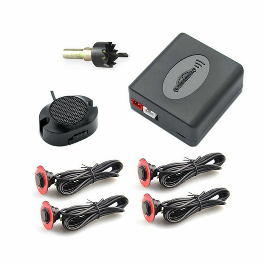 4 Parking Sensors Buzzer Car Reverse Backup Rear Radar System Sound Alarm AT