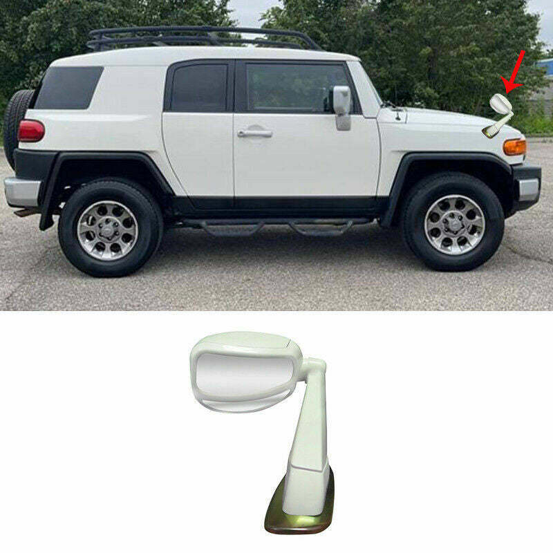 White Car Engine Hood RearView Side Mirror Cover for Toyota FJ Cruiser 2007-2021