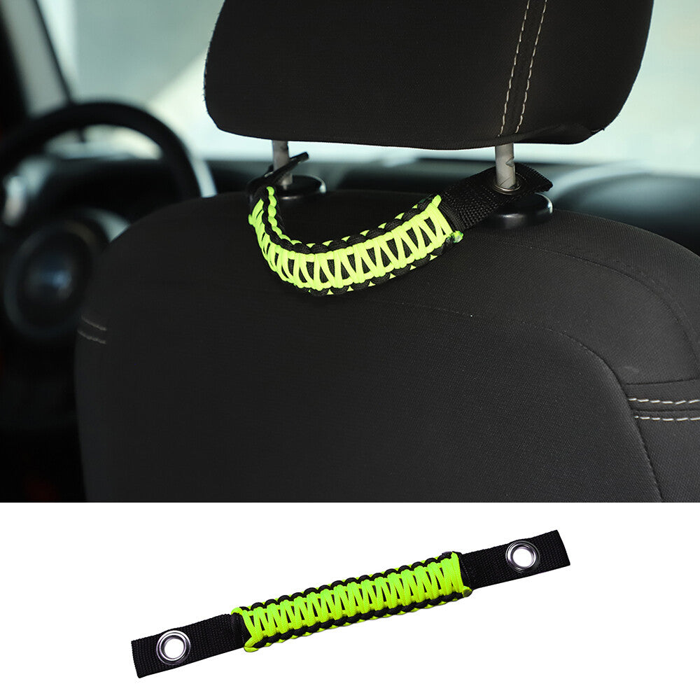 1¡ÁGreen Headrest Top Roll Bar Grab Handles Grip for Jeep for Wrangler YJ TJ JK JL JT
