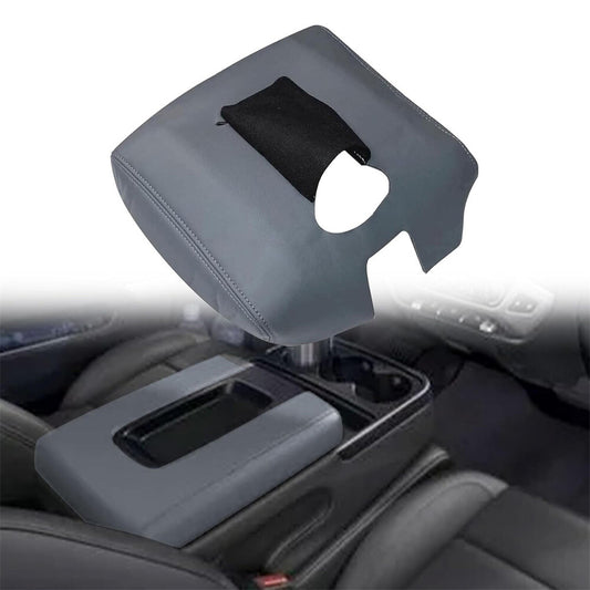 for Chevrolet Silverado 1500 2014-2018 Console Lid Armrest Cover Skin Ash Gray Q