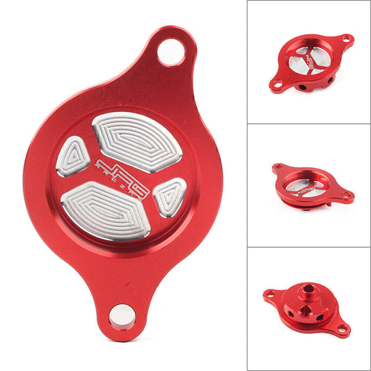for HONDA CRF450R CRF 450R 2009-2016 Off Road ATV CNC Red Oil Filter Cover Cap Q