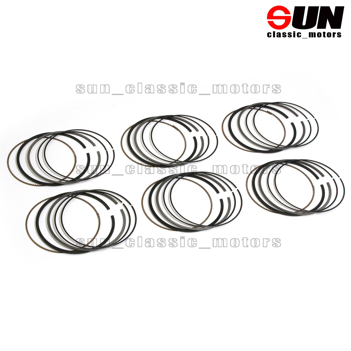 6-piece set of STD piston rings suitable for Cayenne , for Audi Q7, for Passat , CC, R36, 3.6 VR6, FSI, BWS-