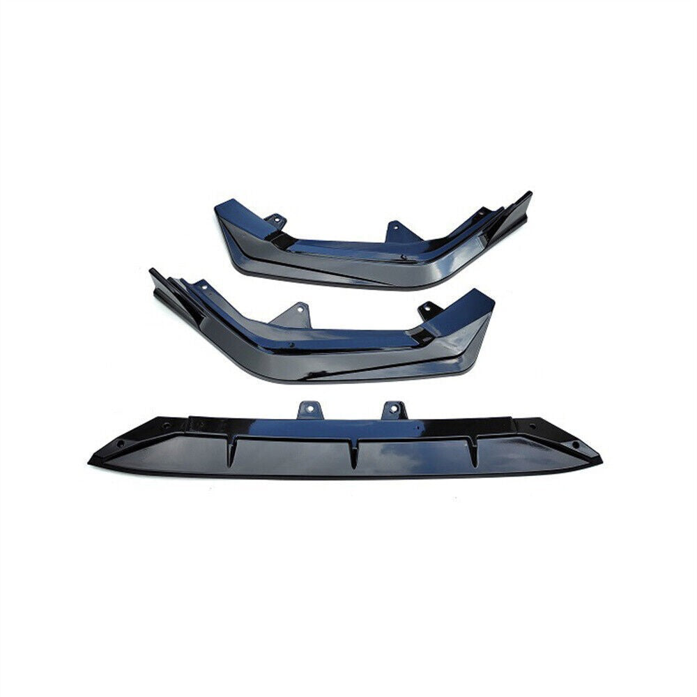 1x ABS Plastic Front Bumper Lip Body Kit Spoiler Glossy Black US for Honda for Civic