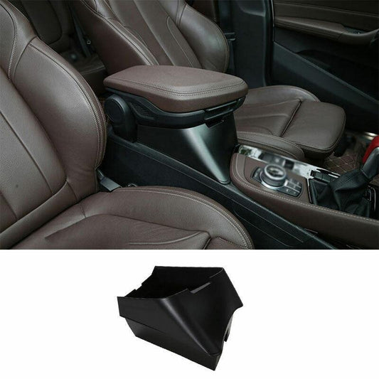 for BMW X1 F48 2016-2021 Black Middle Console Armrest Heighten Storage Box 1PCS