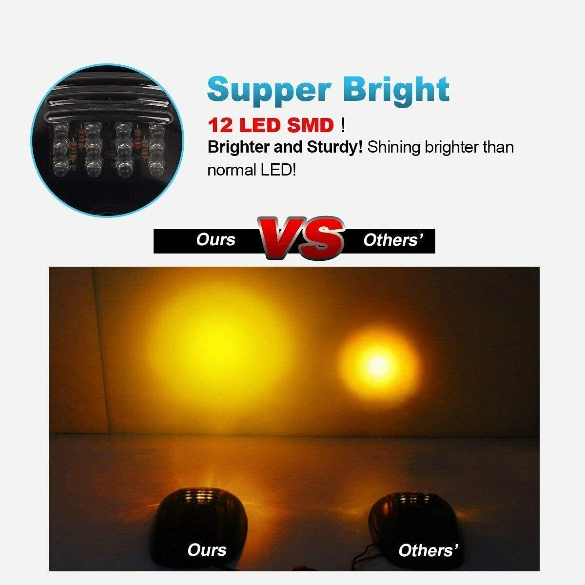 5x Applicable to 99-22 1500 2500 3500 Amber Cab Roof Marker Light Top Runner - n