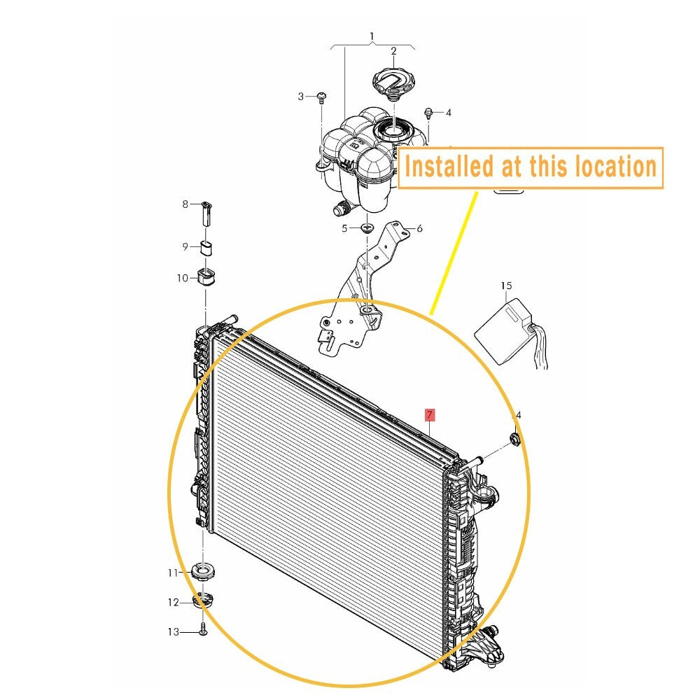 Equipment Manufacturer ( ) for Bentley for Bentayga Coolant Radiator: 4M0121251M/N