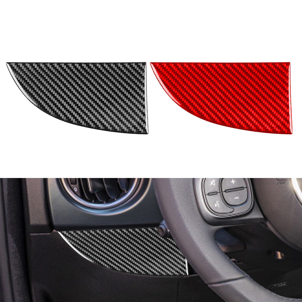 Carbon Fiber Below Driver Side Air Vent Panel Cover Trim for Fiat 500 2012-2015