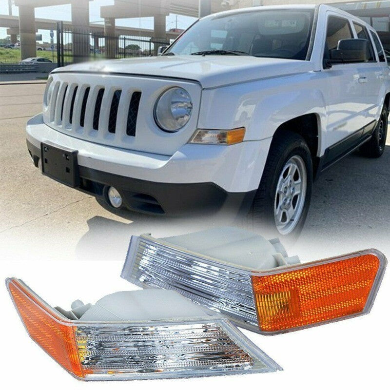 2PCS for Jeep Patriot 2007-2017 Left & Right Corner Lights Turn Signal Q