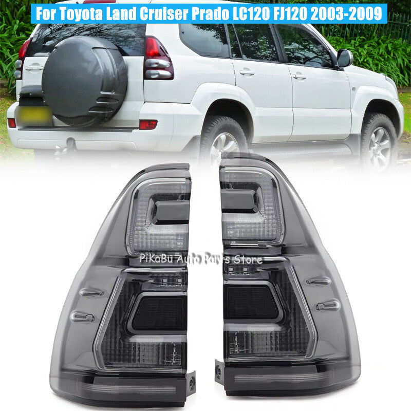1 Pair Tail Light Rear Lamp Smoked for Toyota for Land Cruiser Prado J120 2003-2009
