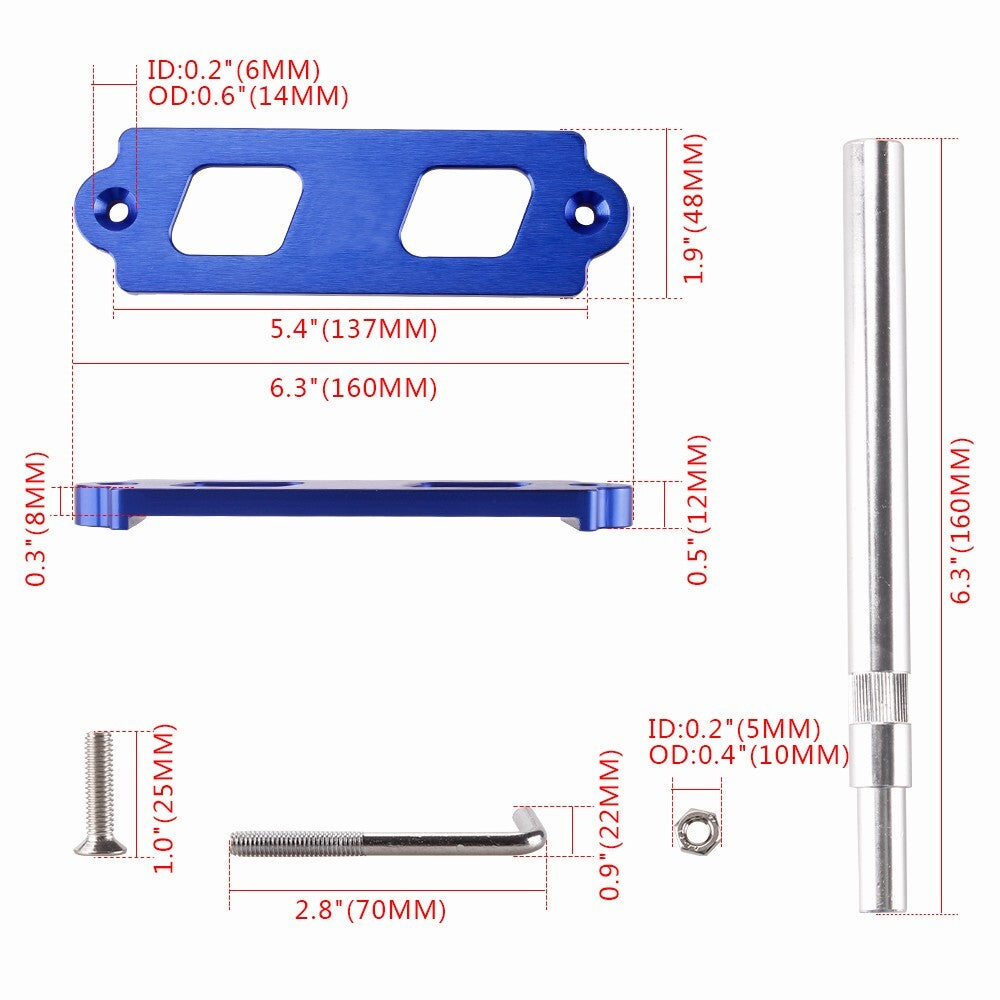 Battery Tie Down Kit Hold Down Rod + Tray Hooks for Integra Q